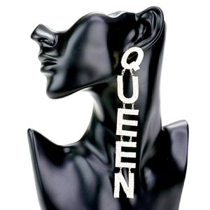 Long Queen Rhinestone Earrings